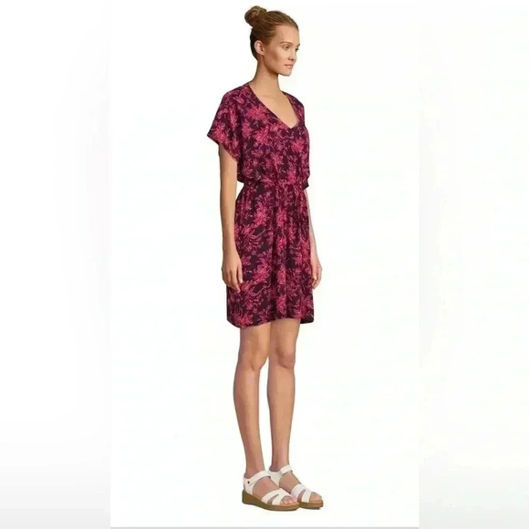 Lands' End Red and Orange Ruffled Tie Front Sundress - Picture 8 of 8